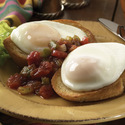 Poached Eggs with Chunky Cajun Sauce