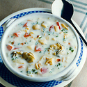 New American Sweet Potato Clam Chowder